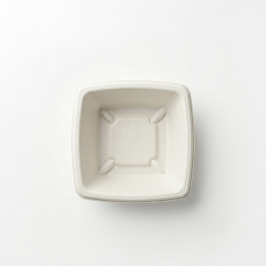 Pack of 200- 125 ml. Square Dona - 100% Plastic FREE Sugarcane Disposable Tableware by "Alternuts - Healthy Alternatives"