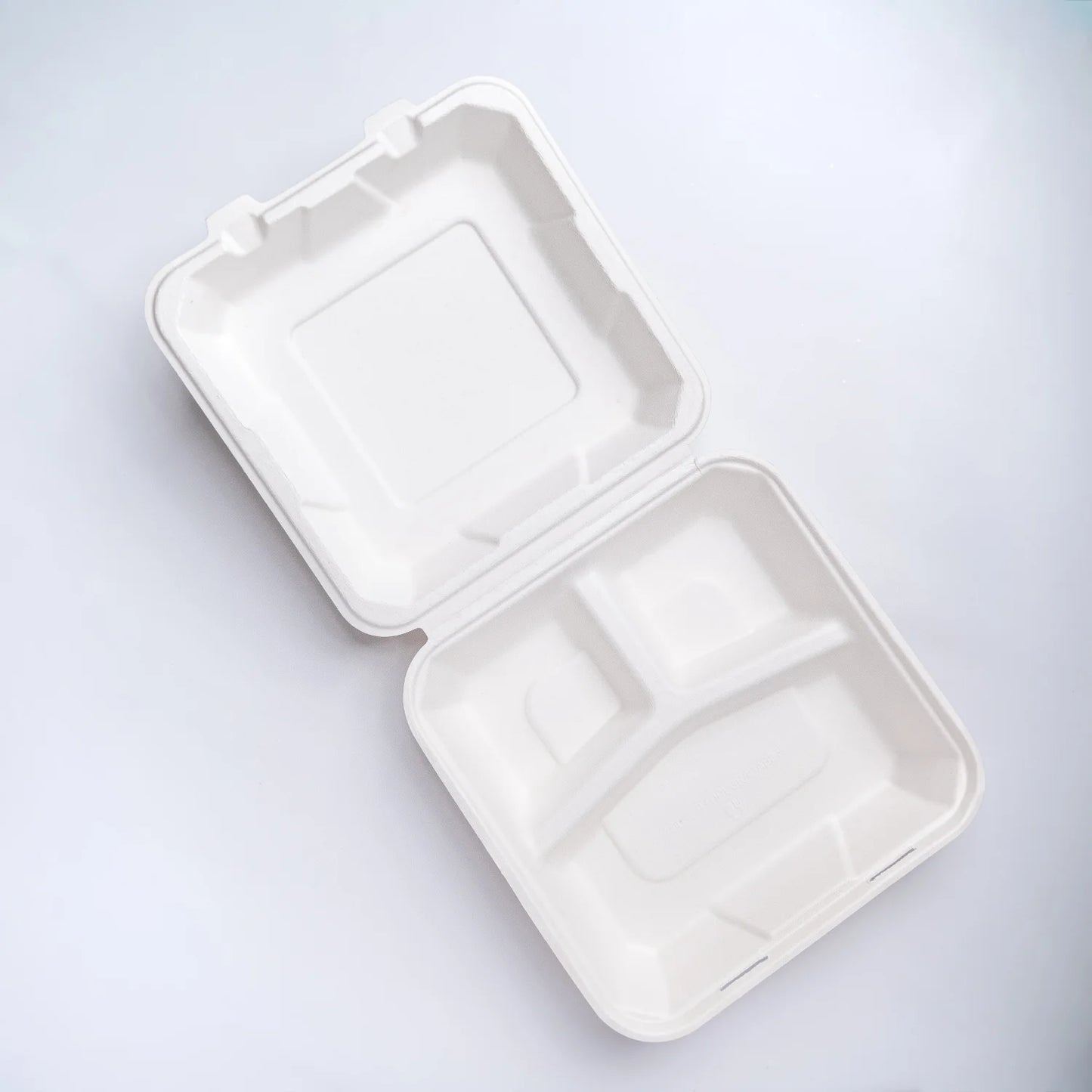 Alternuts Takeaway Disposable Clamshell 8 x 8, 3 Compartment