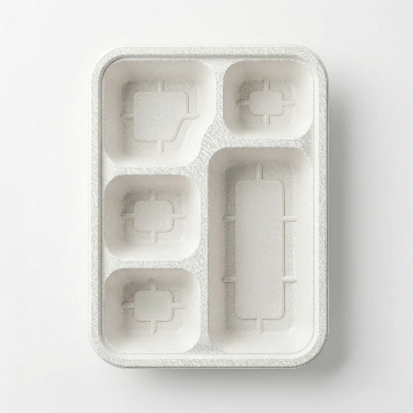 Alternuts Pulp Moulded Disposable 5CP Meal Tray ( Pack of 50 ) ( 21.5 in. X 28 in.)