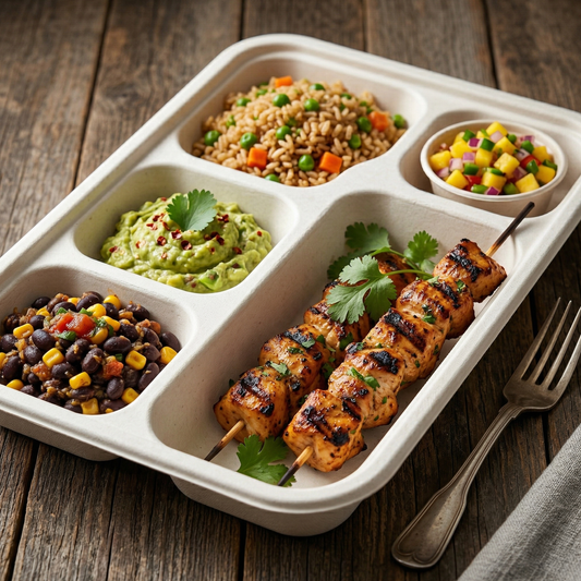 Alternuts Pulp Moulded Disposable 5CP Meal Tray ( Pack of 50 ) ( 21.5 in. X 28 in.)