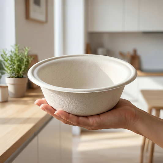 Alternuts Pulp Moulded Disposable 1000 ml Round Bowl ( Pack of 50 )