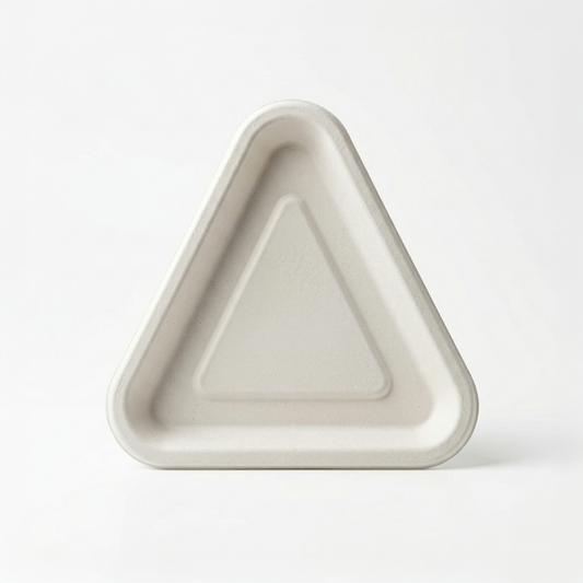 Pack of 400 - Triangle - 100% Plastic FREE Sugarcane Disposable Tableware by "Alternuts - Healthy Alternatives"