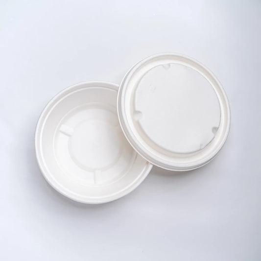 Alternuts Round Takeaway Disposable Food Container with Lid - 500 ml.