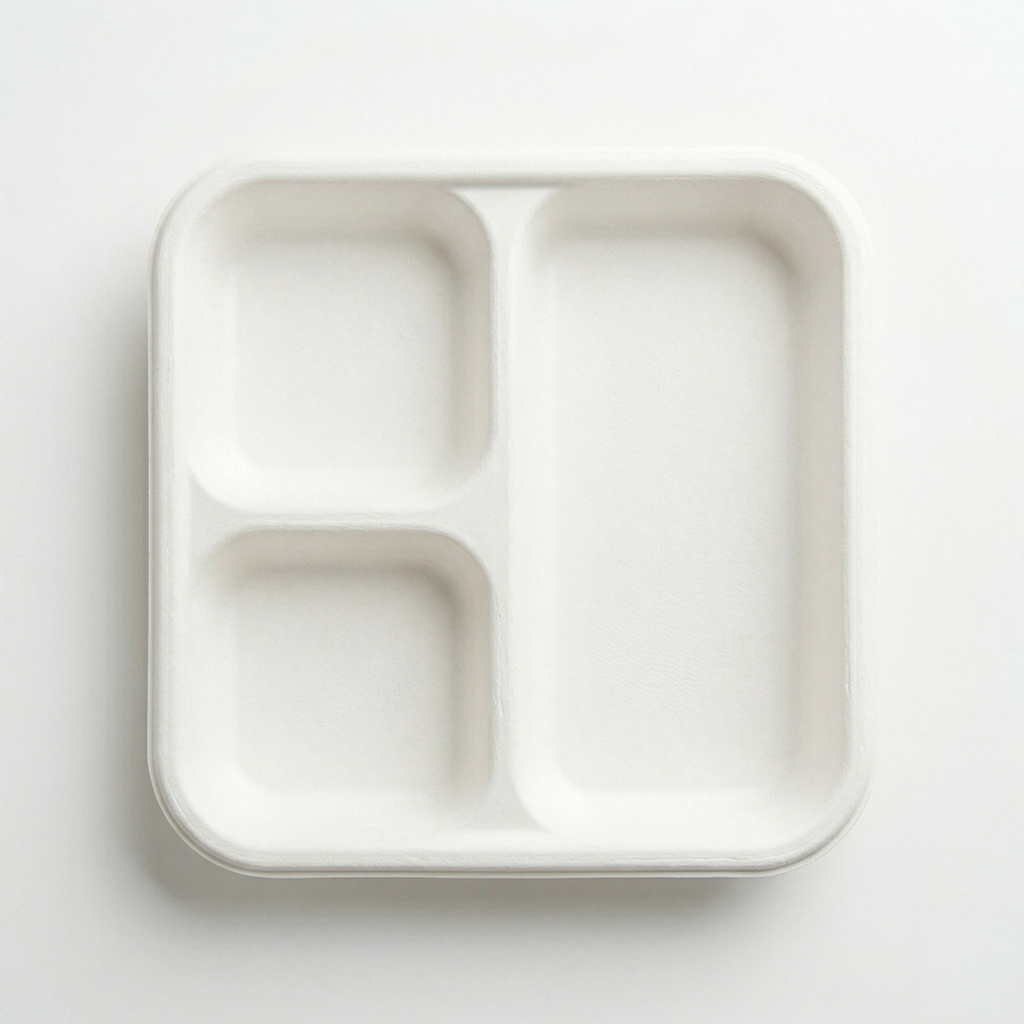 Pack of 100 - 3CP Square Plate (8.5 in. X 8.5 in.) - 100% Plastic FREE Sugarcane Disposable Tableware by "Alternuts - Healthy Alternatives"