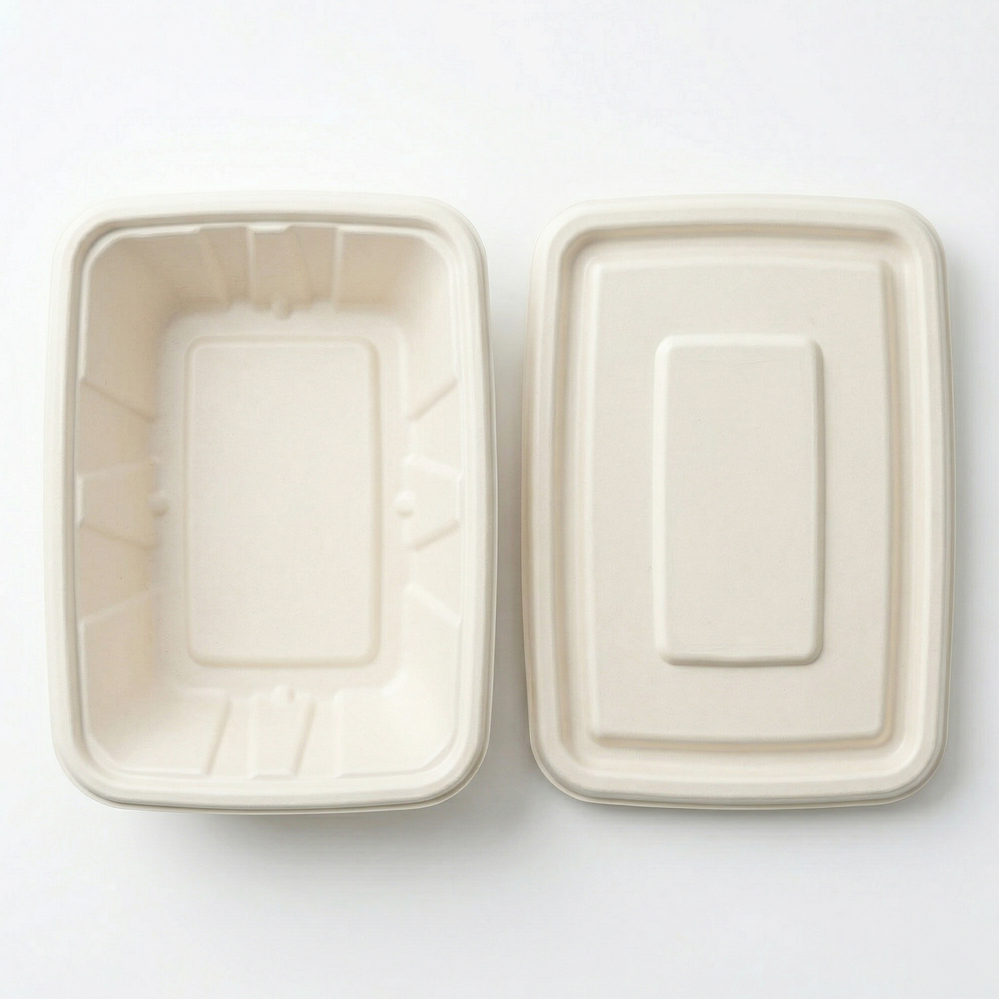 Alternuts Rectangular Takeaway Disposable Food Container with Lid - 750 ml. ( Pack of 50 )