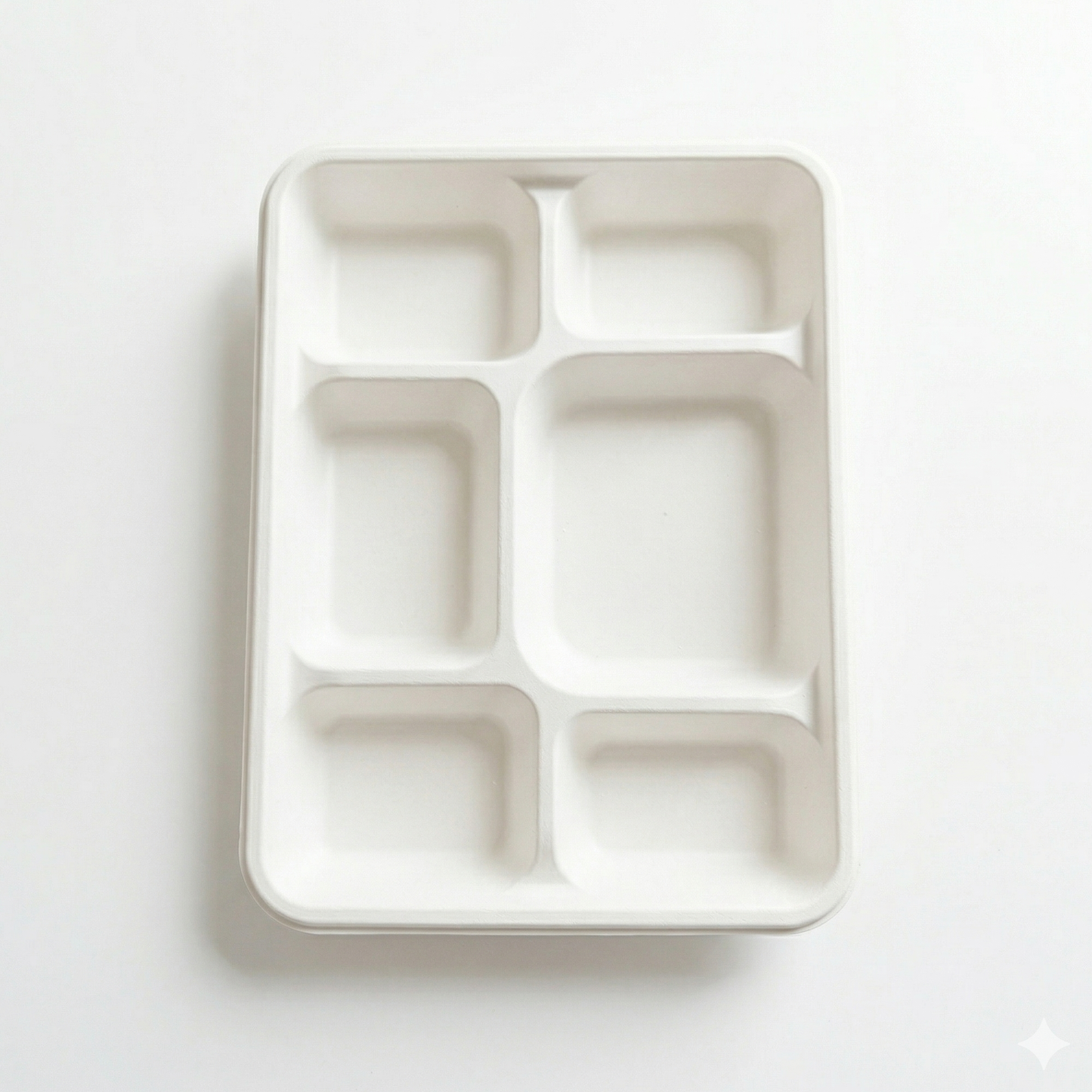 Pack of 500 - 6CP Meal Tray (23.2 in. X 30.5 in.) - 100% Plastic FREE Sugarcane Disposable Tableware by "Alternuts - Healthy Alternatives"