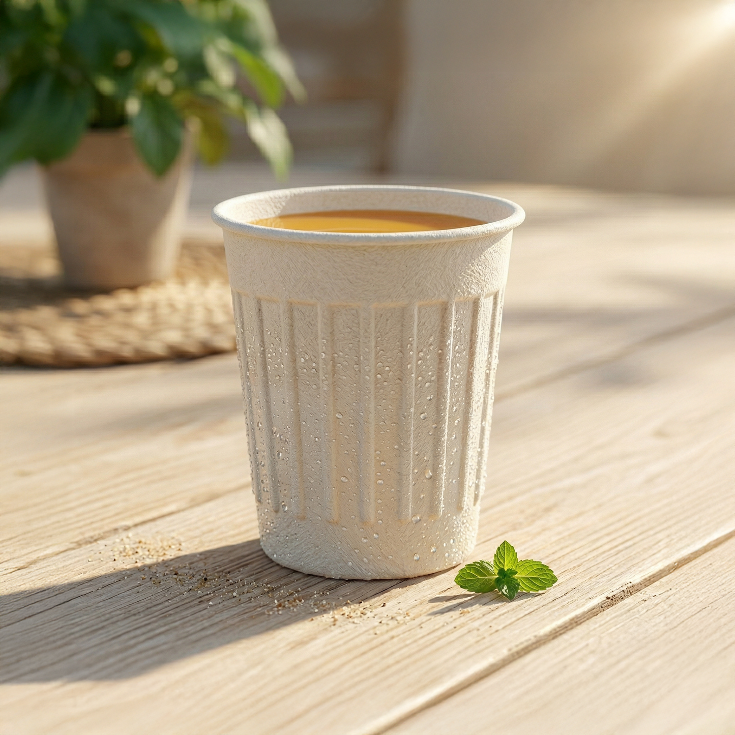 Pack of 200- 250 ml. Glass - 100% Plastic FREE Sugarcane Disposable Tableware by "Alternuts - Healthy Alternatives" (Copy)