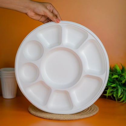 Alternuts 9 compartment Disposable Plate (13 inch)