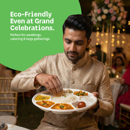 Alternuts 9 compartment Disposable Plate (13 inch)