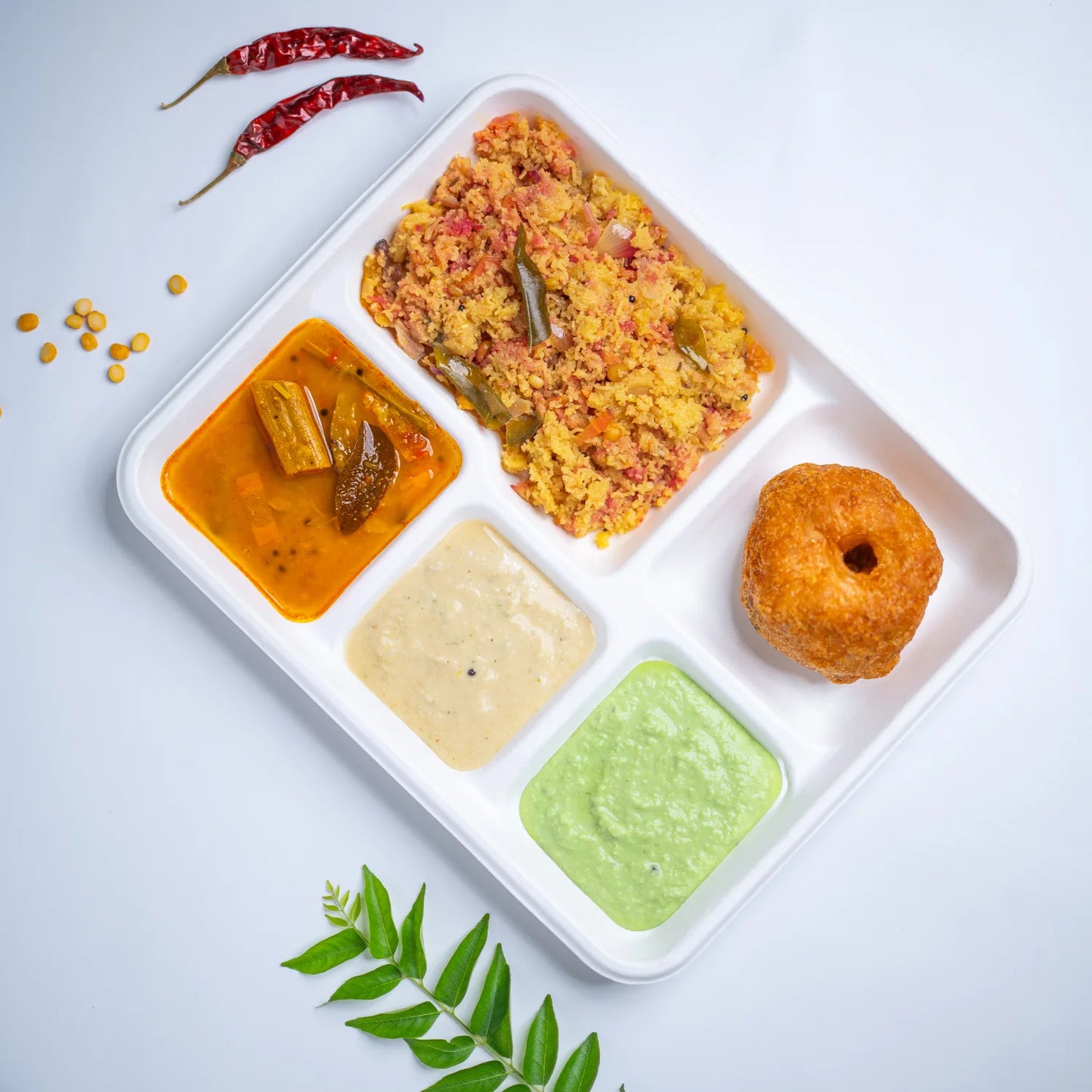 Alternuts 5 Compartment Disposable Meal Tray