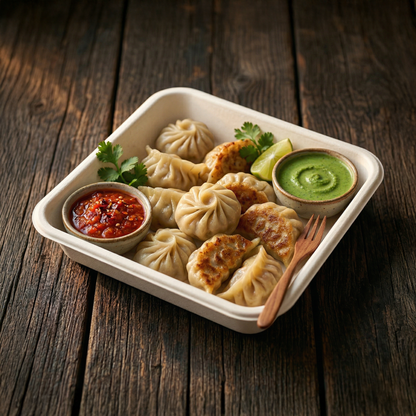 Alternuts Pulp Moulded Disposable 5 inch Square Serving Tray ( Pack of 200 )