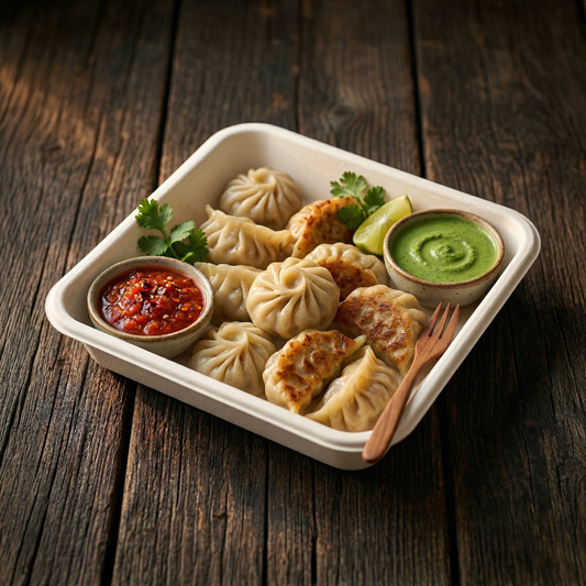 Alternuts Pulp Moulded Disposable 5 inch Square Serving Tray ( Pack of 200 )