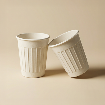 Pack of 200- 250 ml. Glass - 100% Plastic FREE Sugarcane Disposable Tableware by "Alternuts - Healthy Alternatives" (Copy)