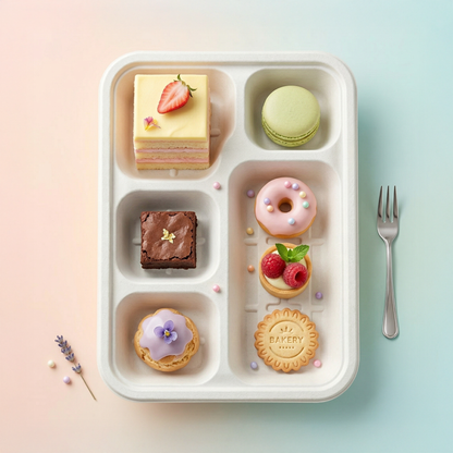 Alternuts Pulp Moulded Disposable 5CP Meal Tray ( Pack of 50 ) ( 21.5 in. X 28 in.)