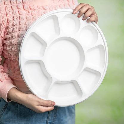 Alternuts 9 compartment Disposable Plate (13 inch)