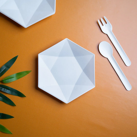 Alternuts Hexagon Disposable Plate (6 Inch)