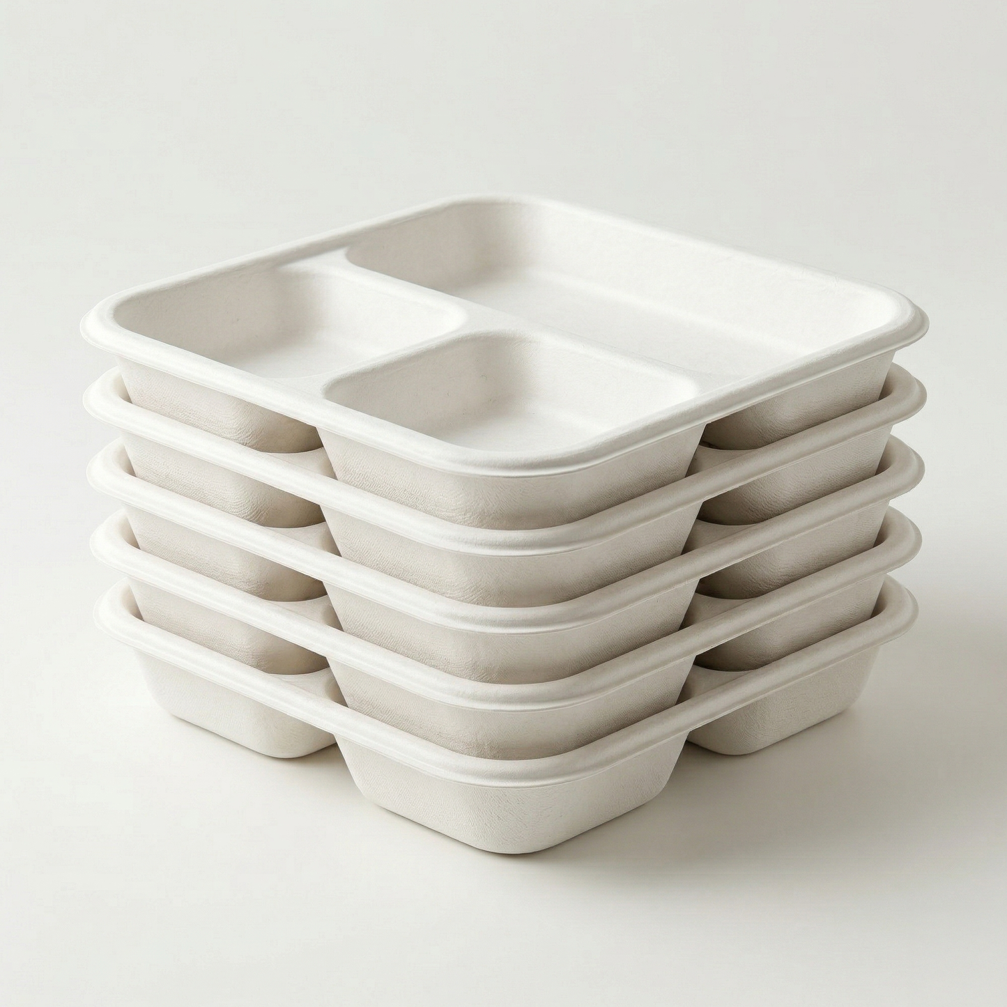 Pack of 100 - 3CP Square Plate (8.5 in. X 8.5 in.) - 100% Plastic FREE Sugarcane Disposable Tableware by "Alternuts - Healthy Alternatives"