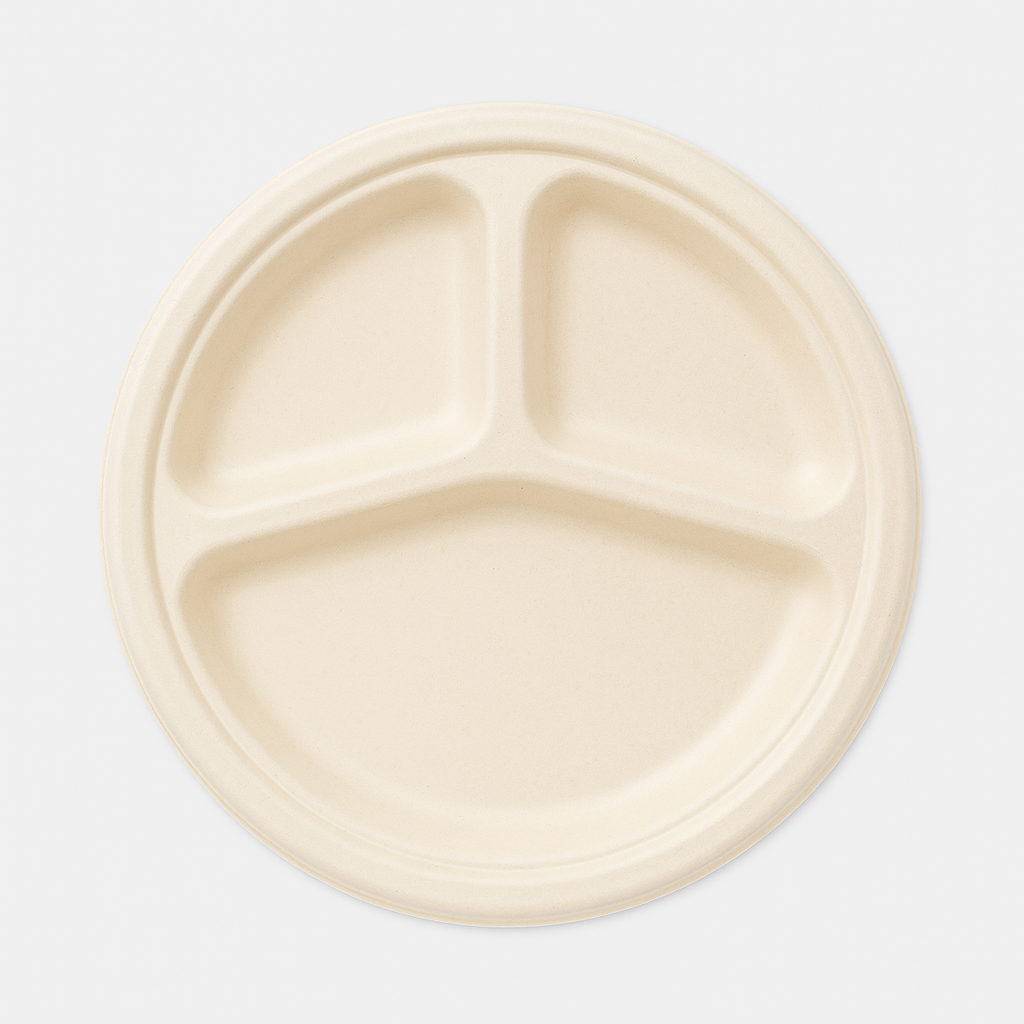 Alternuts 3 Compartment Disposable Plate (9 inch)