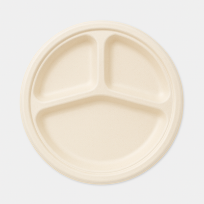 Alternuts 3 Compartment Disposable Plate (9 inch)