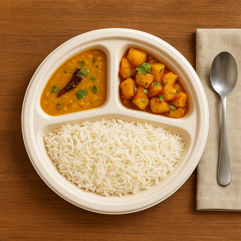 Alternuts 3 Compartment Disposable Plate (9 inch)