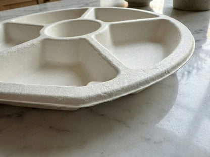 Alternuts 6 compartment Small Disposable Plate (9 inch)