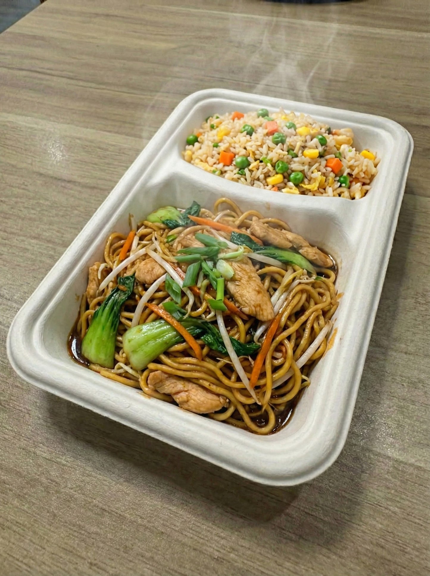 Alternuts 2 Compartment Disposable Plate (8 inch x 5 inch)