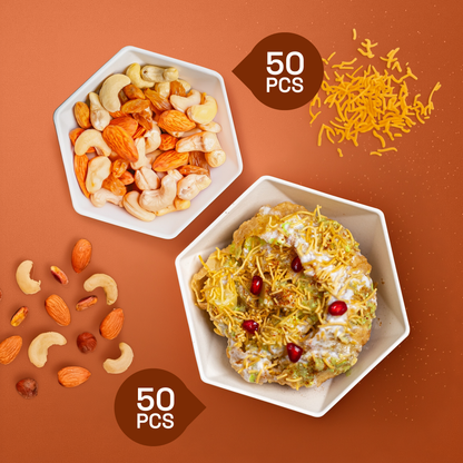 Alternuts Hexa Bowl Duo Pack 180 ml. 50 pcs + 360 ml. 50 pcs
